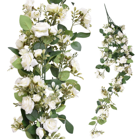 GILRANDA RÓŻA Z RÓŻ RÓŻE BIAŁE RÓŻYCZKI PNĄCZE 120cm