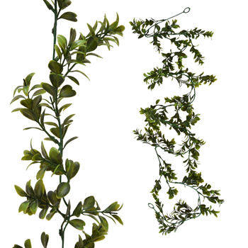GIRLANDA BLUSZCZ BUKSZPAN KWIATY ZWIS PNĄCZE STROIK KWIATOWY DEKORACJA 150cm