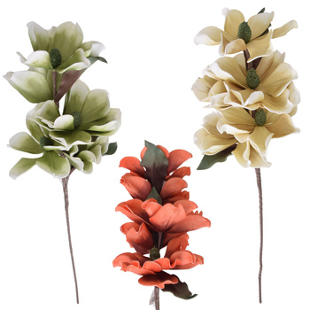 SZTUCZNE KWIATY ROŚLINY GAŁĄZKI GAŁĄZKA MAGNOLIA MAGNOLIE PIANKOWE 100 cm
