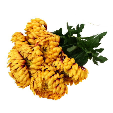 Bukiet sztucznych chryzantem na grób sztuczna chryzantema do wazonu 55cm