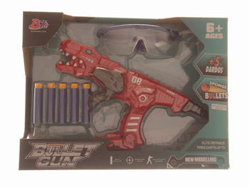 PISTOLET NA STRZAŁKI PIANKOWE DINOZAUR