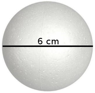 BOMBKA KULA STYROPIANOWA KULE DO ZDOBIENIA BOMBKI 6cm 6 szt