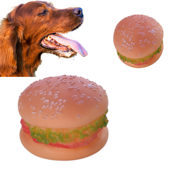 ZABAWKA DLA PSA PSÓW ANTYSTRESOWA GUMOWA BURGER PISZĄCA PISZCZEK GRYZAK