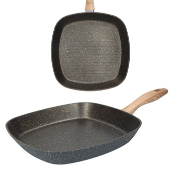 PATELNIA GRILOWA INDUKCJA 28cm PATELNIE GRILOWE NA GAZ