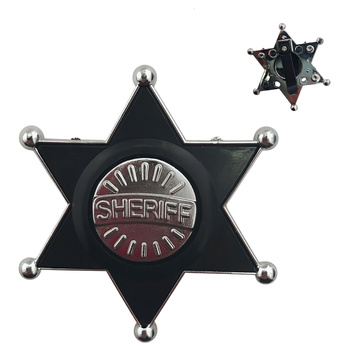 Gwiazda szeryfa odznaka kowbojska na klips zabawa przebranie kowboj impreza
