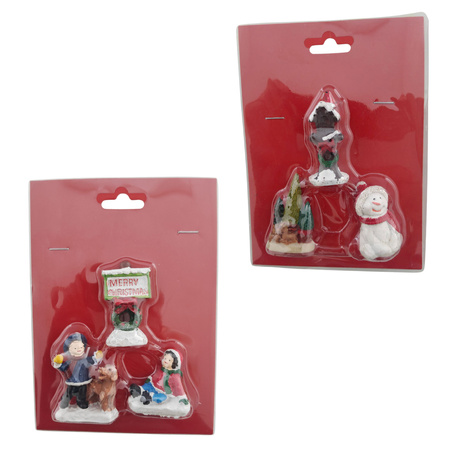 Figurka bożonarodzeniowa figurki do stroików 5 cm komplet 3 szt.
