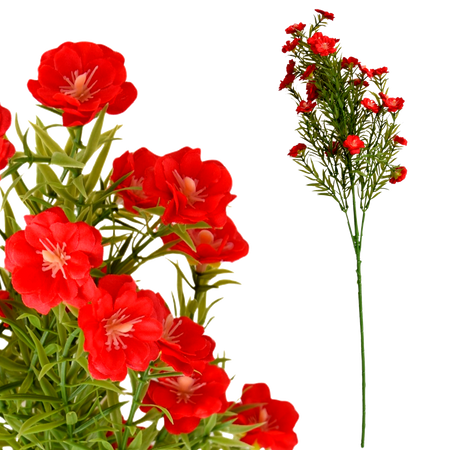 SZTUCZNE KWIATY CZERWONE KWIATKI PORTULAKA BUKIET DO KOMPOZYCJI 65cm