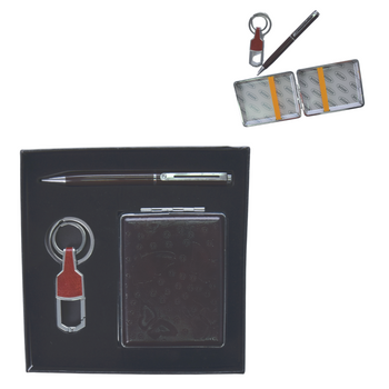 ZESTAW PREZENTOWY UPOMINEK PAPIEROŚNICA BRELOCZEK DŁUGOPIS