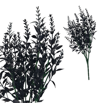 GAŁĄZKI DO STROIKÓW BUKIETÓW DROBNE LISTKI KWIATKI CZARNE DODATKI NA STROIK