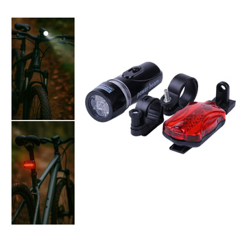 LAMPKA ROWEROWA PRZEDNIA I TYLNA LED MOCNA NA BATERIE DO ROWERU ZESTAW