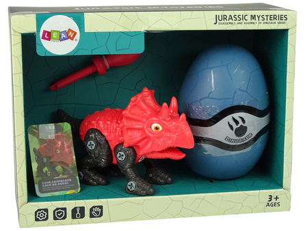 ZESTAW DINOZAUR TRICERATOPS Z JAJKIEM DIY ŚRUBOKRĘT