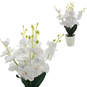 SZTUCZNY STORCZYK ORCHIDEA KWIATY SZTUCZNE JAK ŻYWE W DONICZCE 45cm