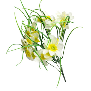 Sztuczne KWIATY ŻONKILE wiosenny BUKIET żonkili gałązka ŻONKIL na stroik