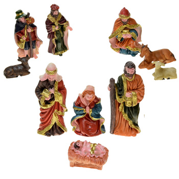 Zestaw figurek do szopki świątecznej Święta Rodzina Boże Narodzenie Betlejem