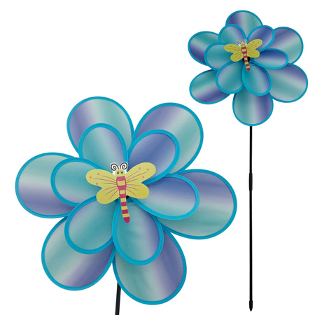 WIATRAK WIATRACZEK OGRODOWY OZDOBA DO OGRODU KOLOROWY 90cm