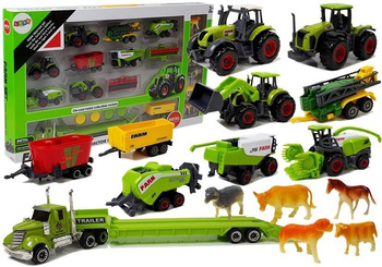 Ciągnik Traktor MASZYNY ROLNICZE Zestaw farmer Zwierzątka Dla Dzieci