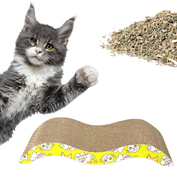 DRAPAK DLA KOTA POZIOMY FALA LEGOWISKO LEŻAK MATA Z KARTONU + KOCIMIĘTKA