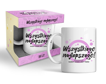 KUBEK URODZINOWY PREZENT NA URODZINY "Wszystkiego najlepszego"