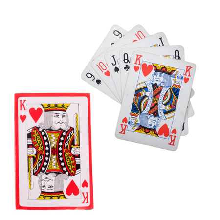 KARTY DO GRY W POKERA MAKAO BRYDŻ TALIA KART 54 POWLEKANA PLASTIK