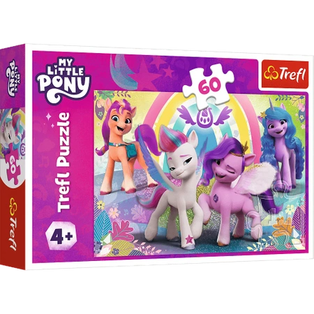 PUZZLE UKŁADANKA KUCYKI PONY W ŚWIECIE PRZYJAŹNI 60 el.