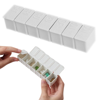 PUDEŁKO NA LEKI TABLETKI POJEMNIK ORGANIZER KASETKA NA 7 DNI TYGODNIÓWKA