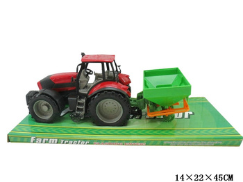TRAKTOR Z NAPĘDEM MASZYNA ROLNICZA ROZSIEWACZ DO NAWOZU FARMA