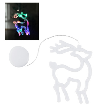 Dekoracja świąteczna LED renifer lampka świąteczna na szybę okno na baterie