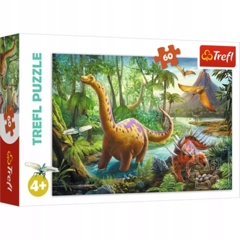 PUZZLE UKŁADANKA WĘDRÓWKA DINOZAURÓW 60 el.