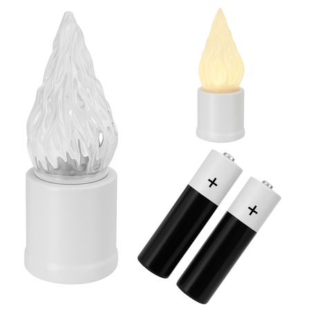 Wkład LED do zniczy na baterie efekt płomienia elektryczny znicz 15cm