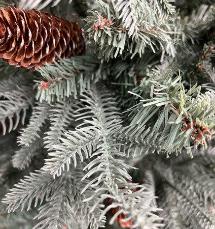 SZTUCZNA CHOINKA PREMIUM SILIKONOWA ZIELONA SREBRNY ŚWIERK FULL PE 180 cm