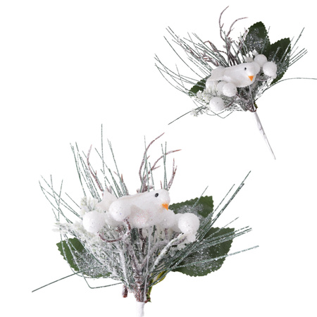 GAŁĄZKI DO STROIKA STROIKÓW ŚWIĄTECZNA GAŁĄZKA DEKORACYJNA BROKATOWA