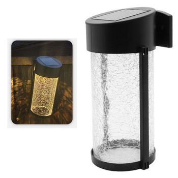 KINKIET LAMPA SOLARNA ELEWACYJNE ŚCIENNA NA SCHODY PŁOT POPĘKANE SZKŁO