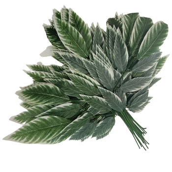 LIŚĆ SZTUCZNE LIŚCIE MANGO GAŁĄZKA NA STROIK WIANEK KOMPOZYCJĘ 60cm 12szt