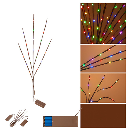 Drzewko LED gałązka świetlna LED 70 cm na baterie do wazonu stroik gałązki