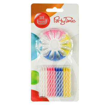 ŚWIECZKI URODZINOWE NA TORT NA URODZINY KOLOROWE 24szt