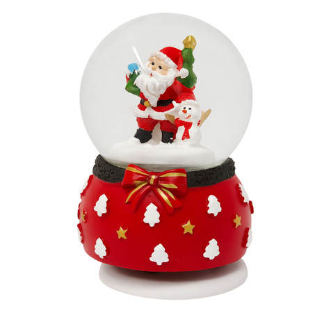 Kula świąteczna z Mikołajem i bałwankiem pozytywka dekoracja na prezent