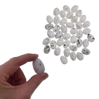 JAJKA NAKRAPIANE PRZEPIÓRCZE BIAŁE 3CM 36 SZTUK WIELKANOC JAJECZKA STROIK