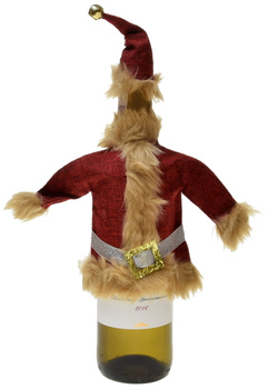 ŚWIĄTECZNE UBRANKO NA BUTELKĘ SWETEREK Z CZAPECZKĄ