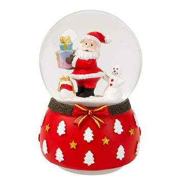 Kula świąteczna z Mikołajem i bałwankiem pozytywka dekoracja na prezent