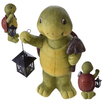 ŻÓŁW LAMPION DEKORACJA OGRODOWA FIGURKA DO OGRODU OZDOBNE FIGURKI 40cm