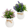 Lawenda sztuczna w doniczce dekoracja na stół parapet sztuczny kwiat