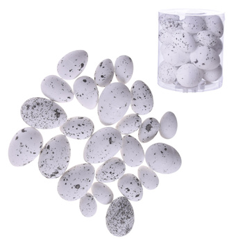 JAJKA NAKRAPIANE PRZEPIÓRCZE BIAŁE 24szt WIELKANOC JAJECZKA STROIK