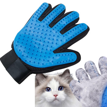 RĘKAWICA DLA PSA KOTA DO WYCZESYWANIA SIERŚCI SZCZOTKA MASAŻU CZESANIA