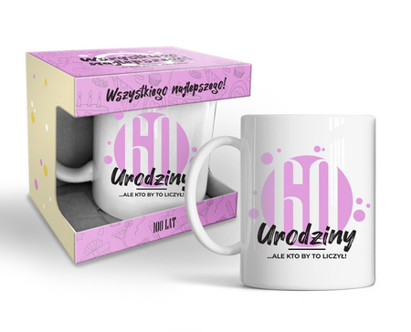 KUBEK URODZINOWY PREZENT NA URODZINY 60 - TKA
