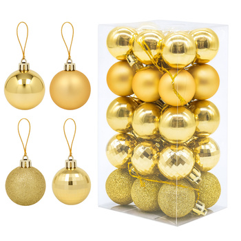 Zestaw Bombki ZŁOTE na stroik Bombka na Choinkę choinkowe 3cm 30szt