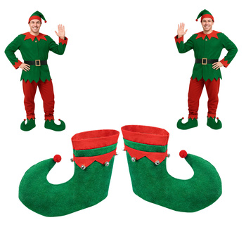 Nakładki na buty Elfa z dzwoneczkami - rozmiar uniwersalny