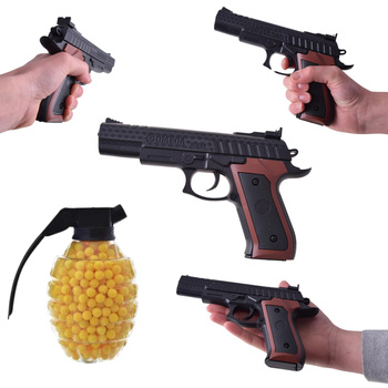 PISTOLET NA KULKI PLASTIKOWE KRÓTKA BROŃ IMITACJA PISTOLETU + 1000 KUL