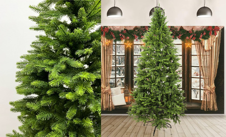 SZTUCZNA CHOINKA PREMIUM SILIKONOWA ZIELONA JAK ŻYWA 210 cm