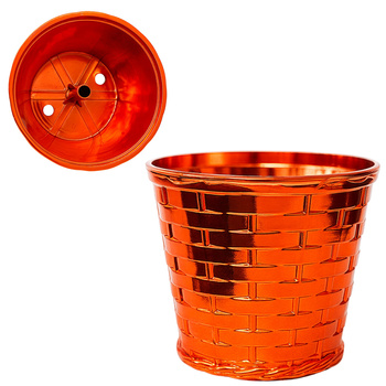 Doniczka czerwona do stroika choinki dekoracja świąteczna plastikowa