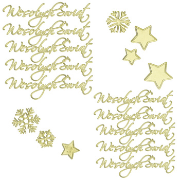 NAKLEJKI FOLIOWE NALEPKI WESOŁYCH ŚWIĄT ŚWIĄTECZNE BOŻE NARODZENIE 